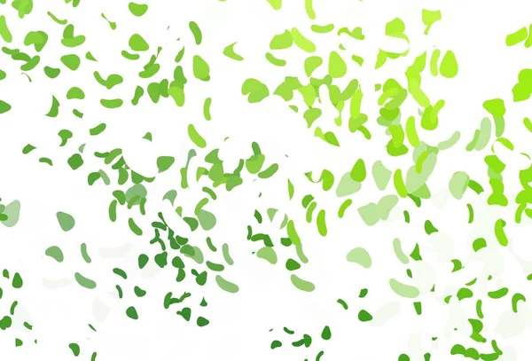 Memphis şekilli açık yeşil vektör şablonu. Soyut gradyan şekilli basit renkli çizimler. Kartvizitiniz için modern tasarım.