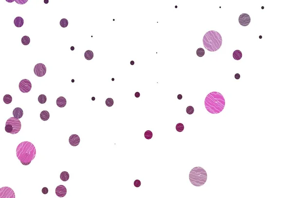 Patrón Vectorial Rosa Claro Con Esferas Burbujas Borrosas Sobre Fondo — Vector de stock