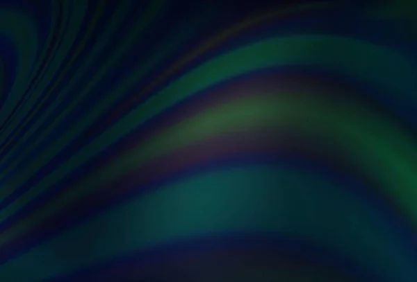 Темний Векторний Фон Blue Вигнутими Стрічками Розмитий Геометричний Зразок Градієнтними — стоковий вектор