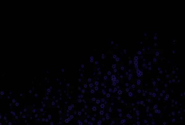Fundo Vetor Roxo Escuro Com Estrelas Coloridas Glitter Ilustração Abstrata — Vetor de Stock