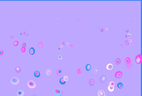 Светло Розовая Синяя Векторная Текстура Дисками Красивая Цветная Иллюстрация Размытыми — стоковый вектор