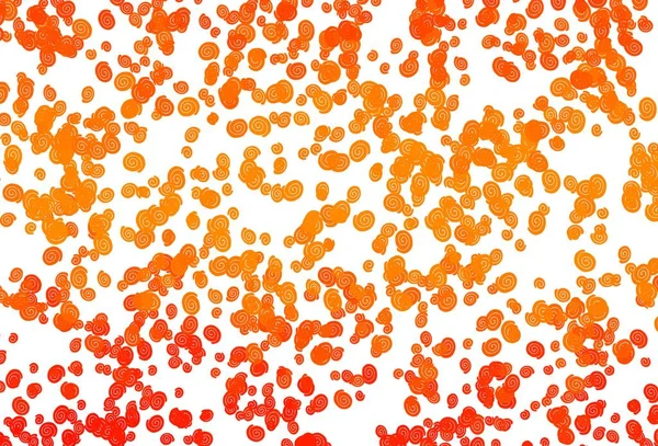 Bükülmüş kurdeleli hafif turuncu vektör şablonu. Bulanık geometrik örnek ve eğimli kabarcıklar. Markan için yeni kompozisyon.