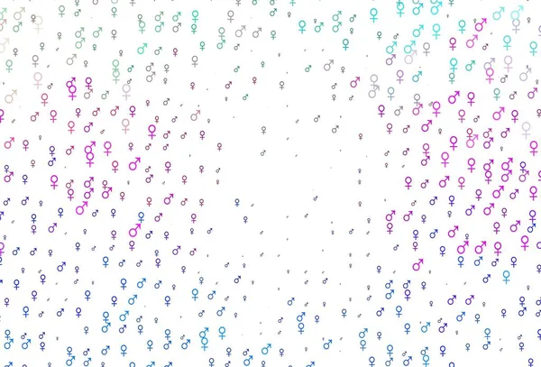 Lätt Flerfärgad Regnbågsvektor Mönster Med Genuselement Abstrakt Illustration Med Färgglada — Stock vektor