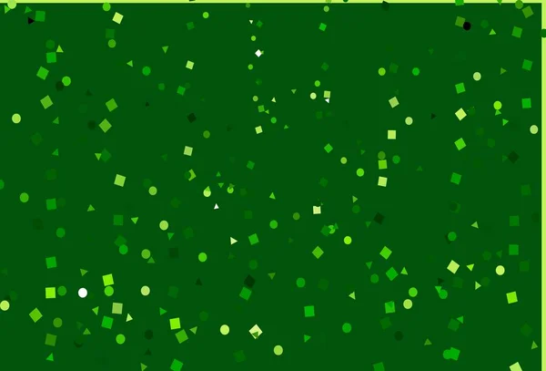 Світло Зелена Векторна Текстура Полістилі Колами Кубиками Декоративний Дизайн Абстрактному — стоковий вектор