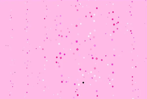 Світло Рожевий Векторний Візерунок Полігональному Стилі Колами Ілюстрація Набором Різнокольорових — стоковий вектор