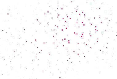 Açık pembe vektör düzeni dikdörtgenler, kareler. Renkli dikdörtgenlerle modern soyut çizimler. Reklamlar için desen.