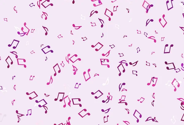 Fond Vectoriel Coloré Clair Avec Des Symboles Musique Illustration Brillante — Image vectorielle