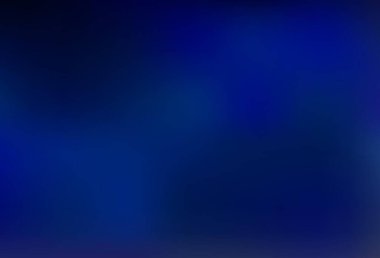 Koyu mavi vektör soyut bokeh deseni. Bulanık ve gradyan renkte renkli çizimler. Marka kitabı için şık bir kapak..