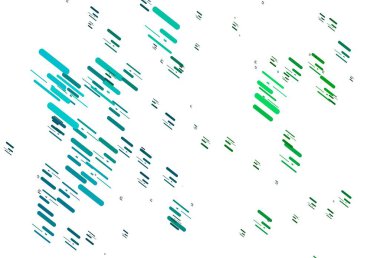 Açık Mavi, uzun çizgileri olan yeşil vektör arkaplanı. Sopalı modern geometrik soyut çizim. İş ilanınız için akıllı tasarım.