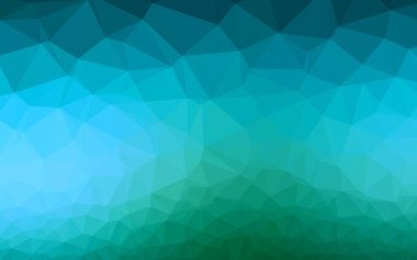 Açık Mavi, Yeşil vektör düşük poli düzeni.