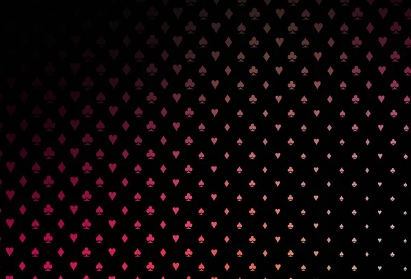 Texture Vectorielle Rouge Foncé Jaune Avec Cartes Jouer Design Décoratif — Image vectorielle