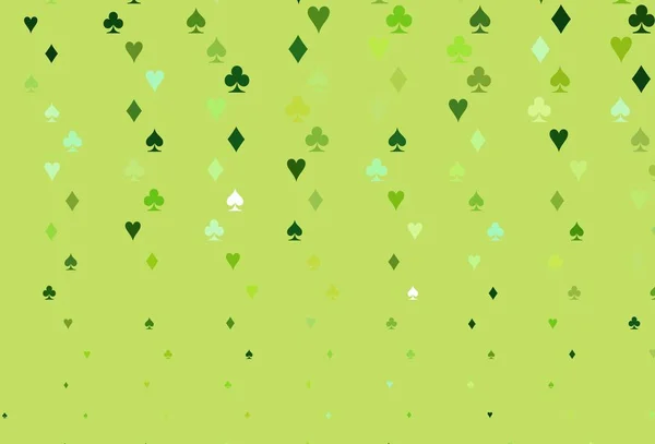 Hellgrünes Vektormuster Mit Dem Symbol Der Karten Leuchtende Illustration Mit — Stockvektor