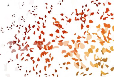 Açık Kırmızı, Memphis şekilli sarı vektör şablonu. Soyut tarzda rengarenk gradyan şekilleri olan bir resim. Duvar kağıtları için zarif tasarım.