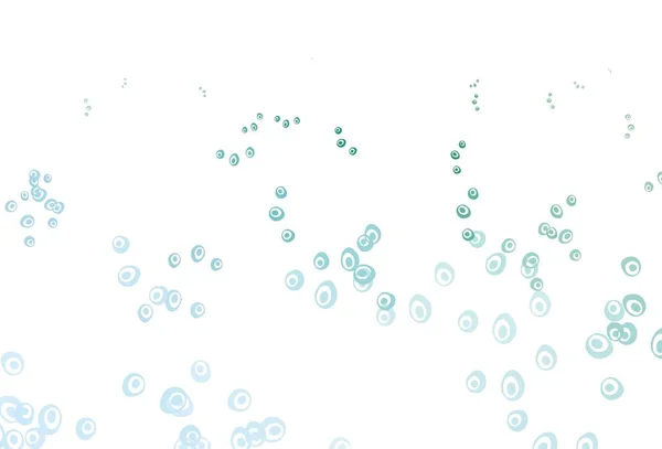 Light Blue Green Vector Background Bubbles Blurred Bubbles Abstract Background — Stock Vector