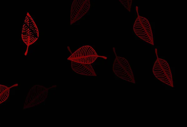 Фон Темно Красного Вектора Современная Геометрическая Абстрактная Иллюстрация Листьями Новая — стоковый вектор
