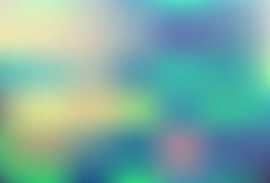 Açık mavi, yeşil vektör bulanık deseni. Bulanık ve gradyan renkte renkli çizimler. Tasarımınız için akıllı doku.