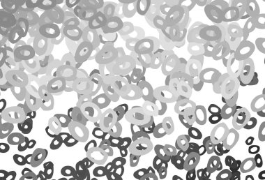 Açık gümüş, küreli gri vektör deseni. Bulanık yağmur damlaları olan soyut bir çizim. Güzel web siteleri için desen.