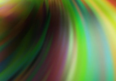 Koyu yeşil, bükülmüş çizgileri olan sarı vektör arkaplanı.