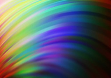 Koyu Çokrenkli, lamba şekilli Gökkuşağı vektör deseni.