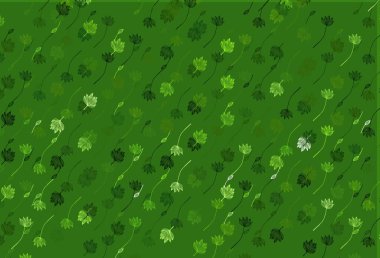 Açık yeşil vektör karalama dokusu. Yapraklarla karalama tarzında renkli çizimler. İşiniz için en iyi bulanık tasarım..