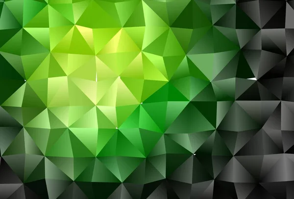 Dunkelgrüne Vektorabstrakte Polygonale Textur Bunte Abstrakte Illustration Mit Farbverlauf Dreieckige — Stockvektor