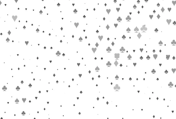 Plata Claro Textura Vectorial Gris Con Naipes Ilustración Brillante Con — Archivo Imágenes Vectoriales