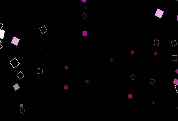 Dunkelrosa Vektorhintergrund Mit Rechtecken Schöne Illustration Mit Rechtecken Und Quadraten — Stockvektor