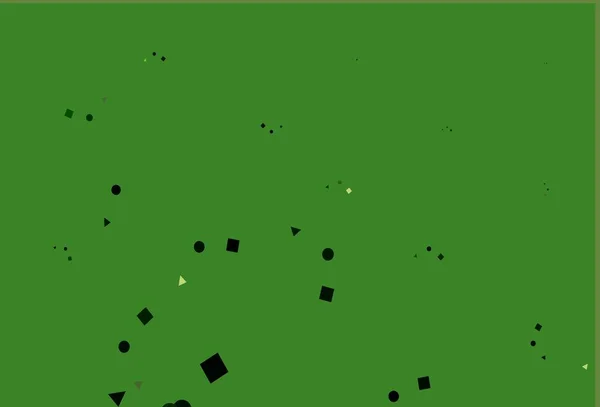 Hellgrüne Vektorschablone Mit Kristallen Kreisen Quadraten Abstrakte Gradienten Illustration Mit — Stockvektor