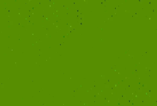 Texture Vectorielle Vert Clair Avec Symboles Financiers Symboles Colorés Toutes — Image vectorielle