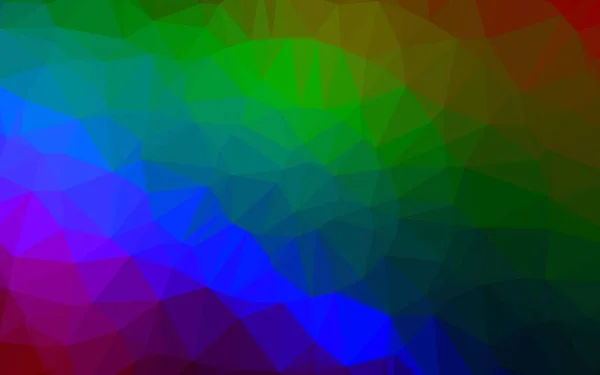 Dark Multicolor Rainbow Vector Abstract Mozaïek Patroon — Stockvector