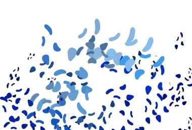 Memphis şekilli hafif BLUE vektör şablonu. Soyut tarzda rengarenk gradyan şekilleri olan bir resim. Web siteniz için basit tasarım.