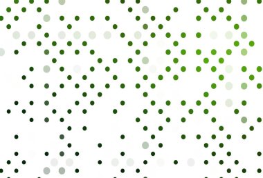 Dairesel açık yeşil vektör şablonu. Doğa tarzında renkli baloncuklu soyut illüstrasyon. Güzel web siteleri için desen.