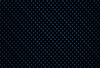 Kart işaretli koyu mavi vektör arkaplan. Kalplerin, maça, sinek ve elmasların işaretleriyle renkli bir değişim. Vegas 'ta parti ilanları, etkinlikler.