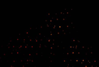 Daireli koyu turuncu vektör deseni. Renkli daireler, üçgenler, dikdörtgenler. Web siteleri için şablon kullanılabilir.