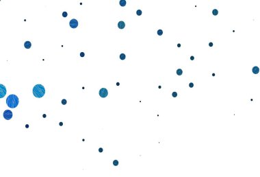 Kabarcıklı açık mavi vektör arkaplanı. Soyut arka planda bulanık kabarcıklar ve renkli gradyan. Marka kitabınız için şablon.