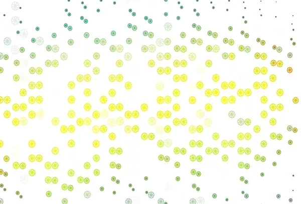 Hijau Muda Tekstur Vektor Kuning Dengan Kepingan Salju Berwarna Ilustrasi - Stok Vektor