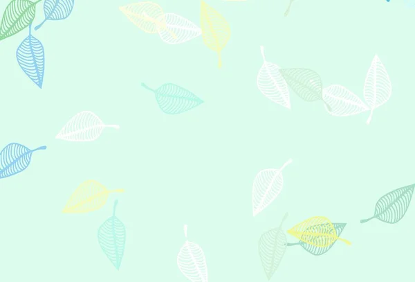 Açık Yeşil Sarı Vektör Boyalı Desen Yapraklarla Modern Tarzda Yepyeni — Stok Vektör