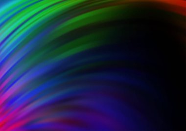 Koyu Çokrenkli, lamba şekilli Gökkuşağı vektör deseni.