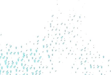 Açık mavi vektör dokusu ile erkek, dişi ikonlar. Modern soyut illüstrasyon, gradyan erkek, kadın işaretleri. Randevu siteleri için temel tasarım.