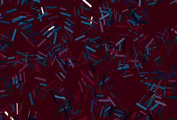 Mørkeblå Rød Vektorbakgrunn Med Rette Linjer Fargerik Illustrasjon Med Smale – stockvektor