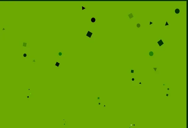 Světle Zelené Vektorové Uspořádání Kruhy Čarami Obdélníky Abstraktní Ilustrace Barevnými — Stockový vektor