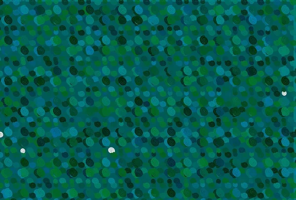 Azul Claro Plantilla Vector Verde Con Formas Burbuja Ilustración Geométrica — Vector de stock