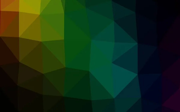Multicolor Oscuro Arco Iris Vector Polígono Diseño Abstracto — Archivo Imágenes Vectoriales