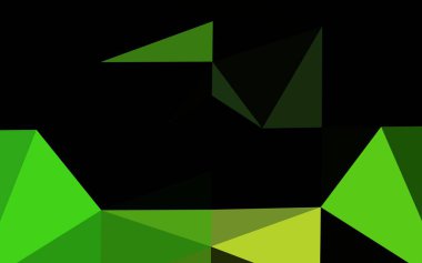 Koyu yeşil vektör çokgen desen.