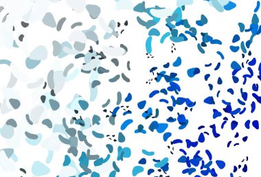 Kaotik şekilli açık mavi vektör deseni. Soyut gradyan şekilli basit renkli çizimler. İşiniz için en iyi akıllı tasarım.