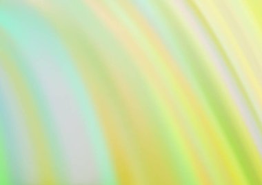 Açık yeşil, eğri daireli sarı vektör deseni.