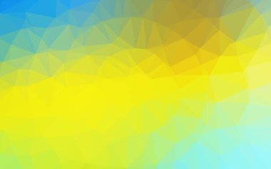 Açık Mavi, Sarı vektör çokgen şablon.