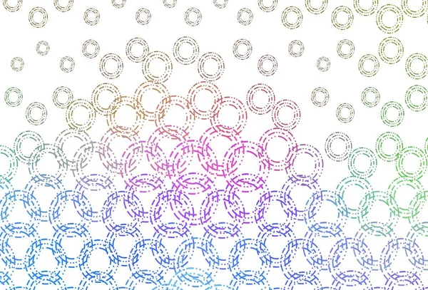 Light Multicolor Rainbow Vector Pattern Spheres Blurred Bubbles Abstract Background — ストックベクタ