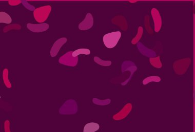 Soyut biçimlere sahip açık mor vektör arkaplanı. Rastgele şekillerle soyut tarzda dekoratif tasarım. Kartvizitiniz için modern tasarım.