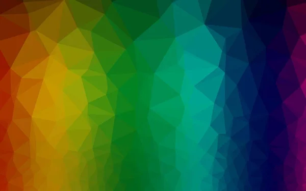 Dark Multicolor Regenboog Vector Veelhoekig Patroon — Stockvector